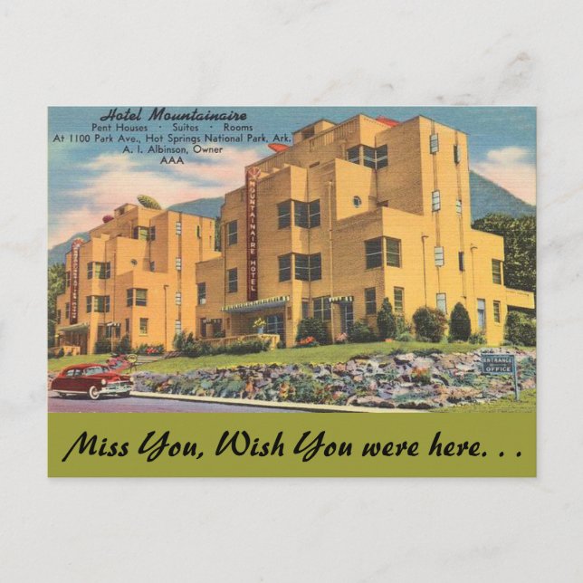 Arkansas, Hotel Mountainaire Postkarte (Vorderseite)