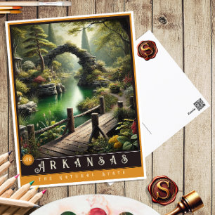 Arkansas Hyperrealistische Postkarte des Bundess