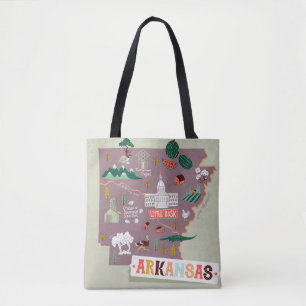 Arkansas Illustriert: USA Travel Map