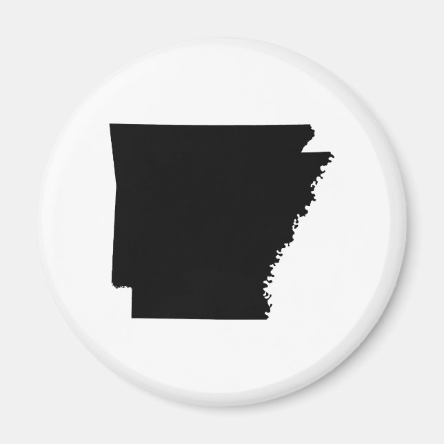 Arkansas in Schwarz Magnet (Vorne)