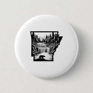 Arkansas Karte und Landschaft Button