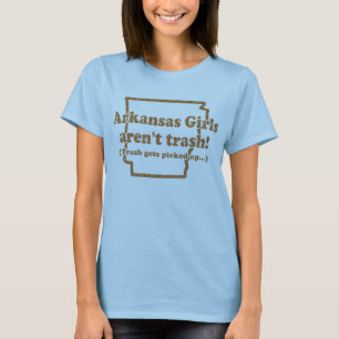 Arkansas-Mädchen auf hellblauem Babydoll T-Shirt
