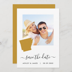 Arkansas Map Foto Wedding Save the Date Card