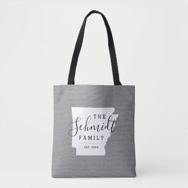 Arkansas Monogram Staat Tote Bag (Vorderseite)