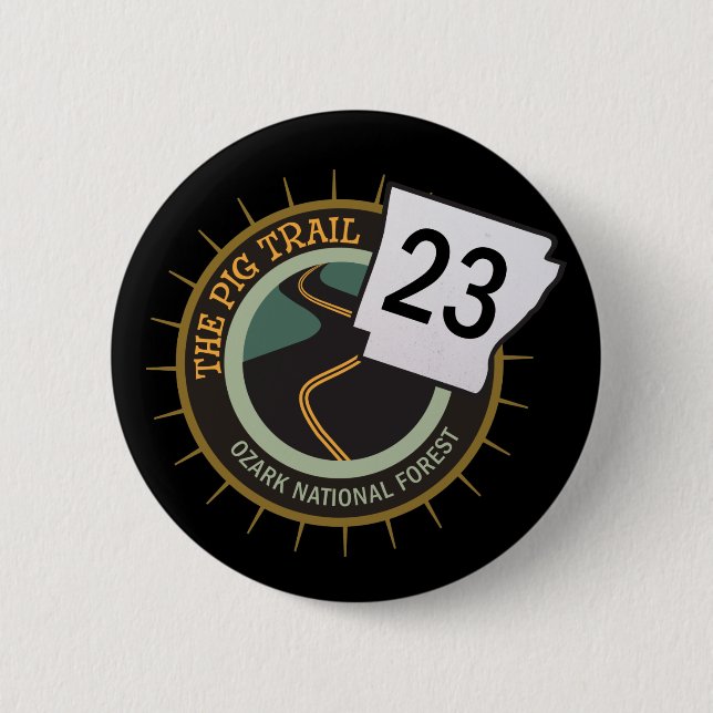 Arkansas-Motorrad-Straße der Button (Vorderseite)