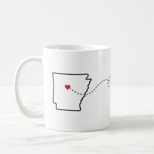 Arkansas nach Kalifornien - Heart2Heart Coffee Tas Kaffeetasse