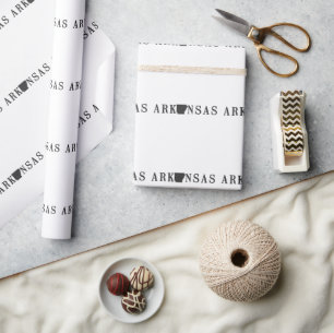 Arkansas Name mit Staat-formatiertem Letter Geschenkpapier