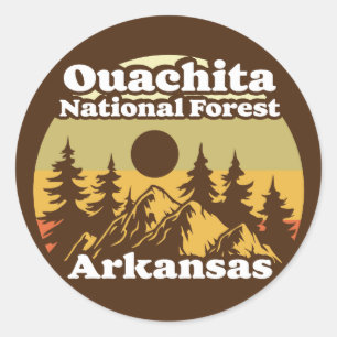 Arkansas National Forest Ouachita Runder Aufkleber