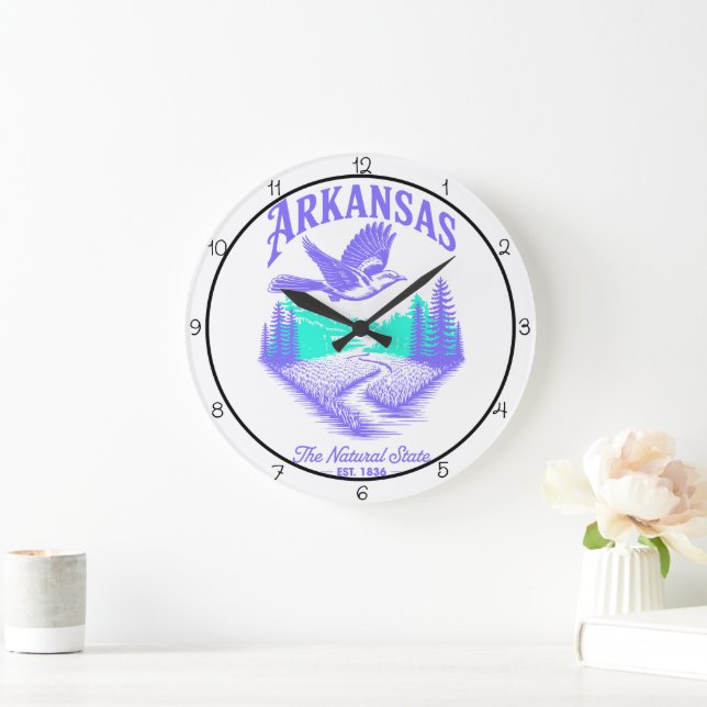 Arkansas Natural State Uhrwerk Große Wanduhr (Zuhause)