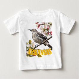 Arkansas Nördlicher Spottdrossel umgeben von Apfel Baby T-shirt
