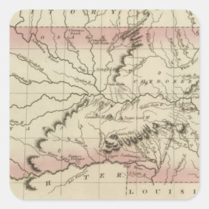 Arkansas, Oklahoma Quadratischer Aufkleber