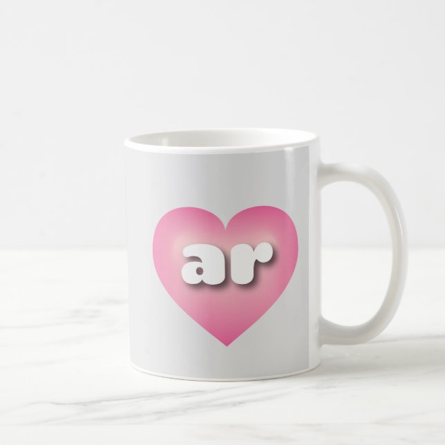 Arkansas pink fade heart - I Liebe Kaffeetasse (Rechts)
