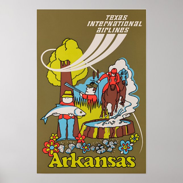 Arkansas Print Travel Poster Art  (Vorne)