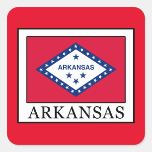 Arkansas Quadratischer Aufkleber