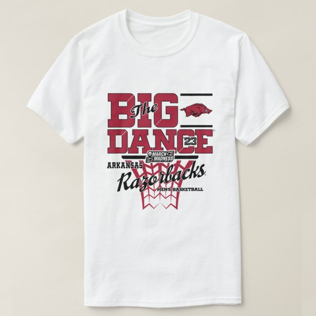 Arkansas Razorbacks März Madness Basketball Dance T-Shirt (Design vorne)