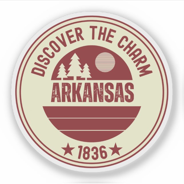 Arkansas Razorbacks - Naturgeschenk für Staat Aufkleber (Vorderseite)