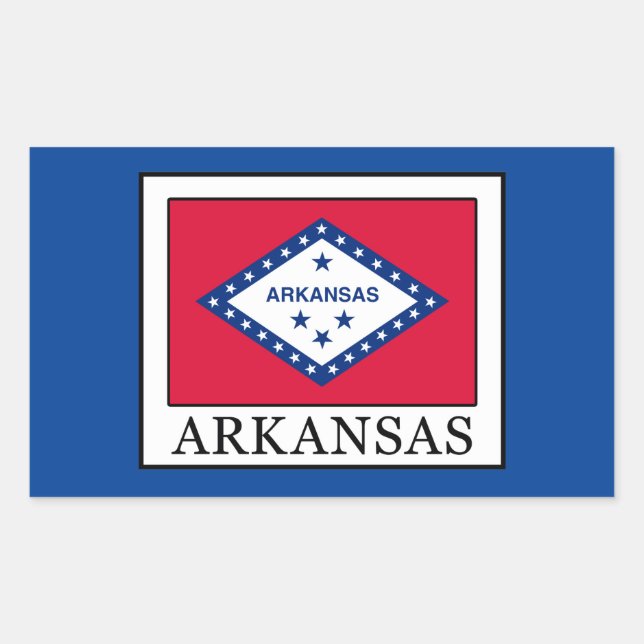 Arkansas Rechteckiger Aufkleber (Vorderseite)