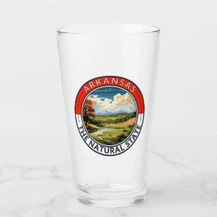 Arkansas Reise Kunst Abzeichen Glas
