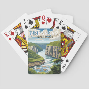 Arkansas Reise Kunst Vintage Spielkarten