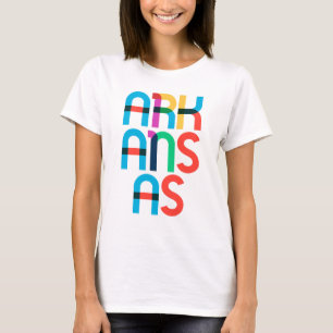 Arkansas Retro Vintag farbenfroher 80er Pop Art Ar T-Shirt