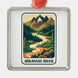 Arkansas River Colorado Colors Ornament Aus Metall