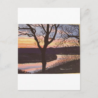 Arkansas River Sunset Painting Postkarte