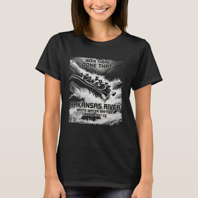 Arkansas River White Water Rafting Rapids Colorado T-Shirt (Vorderseite)