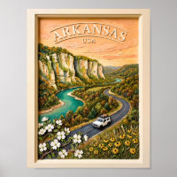 Arkansas Roadtrip Vintage Ozark Flusslandschaft