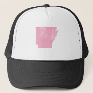 Arkansas rosa Vintager Grunge Truckerkappe