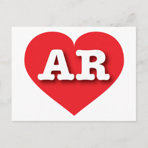 Arkansas Rotes Herz - I Liebe AR Postkarte