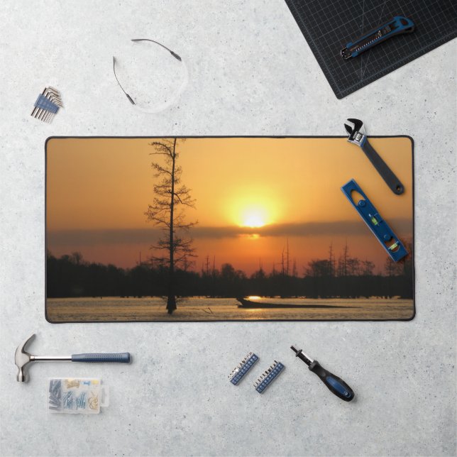 Arkansas Sonnenaufgang auf dem Millwood Lake Schreibtischunterlage (Arbeitsplatz)