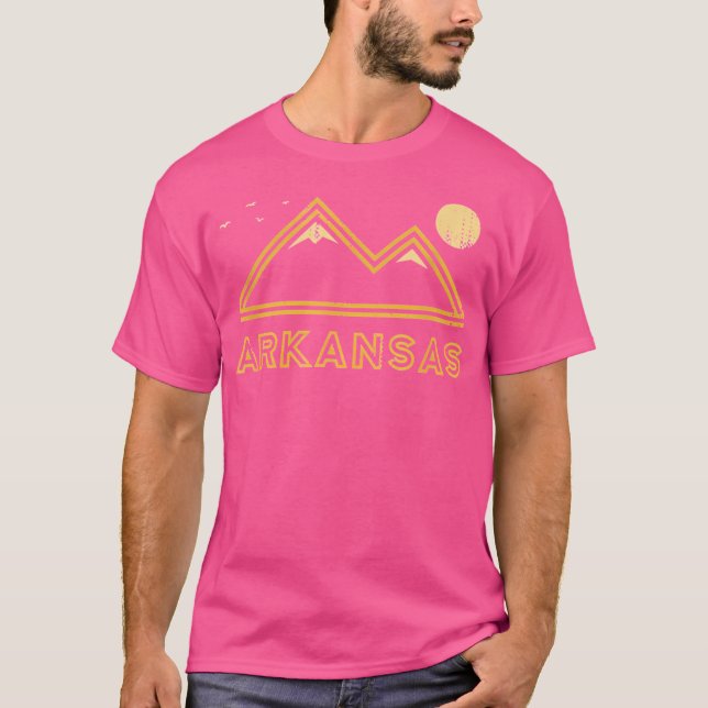 Arkansas Souvenir Wandern Gebirge Sonnenuntergang  T-Shirt (Vorderseite)