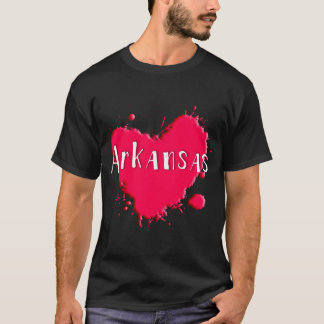 Arkansas Splash Herz Arkansas T-Shirt