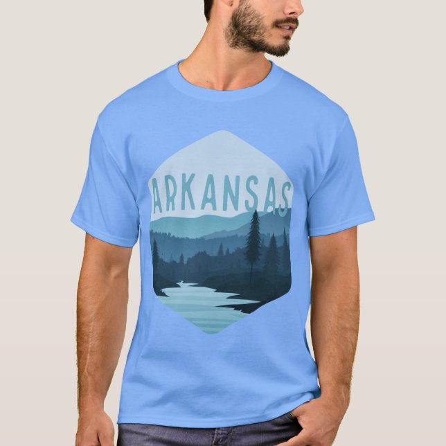 Arkansas Staat Abzeichen Retro Vintages Design T-Shirt (Vorderseite)