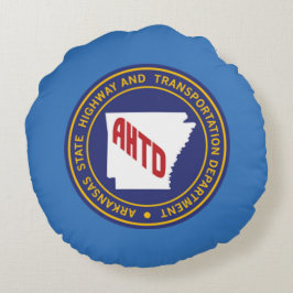 Arkansas Staat Autobahn und Verkehr Rundes Kissen