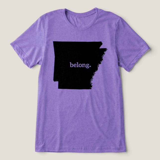 Arkansas Staat Map Belong Tri-Blend Shirt (Design Vorderseite)