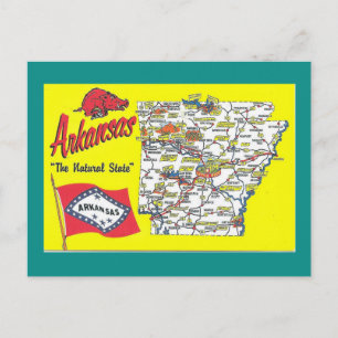 Arkansas Staat Map Postkarte