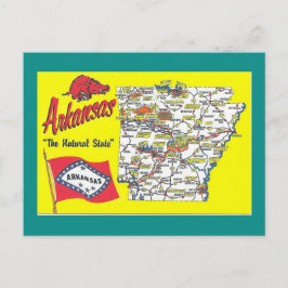 Arkansas Staat Map Postkarte