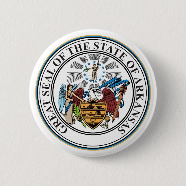Arkansas Staat Siegel Emblem Button (Vorderseite)