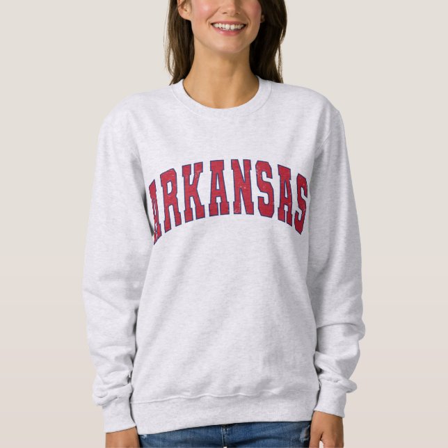 Arkansas Staat Vintag Uni Style Sweatshirt (Vorderseite)