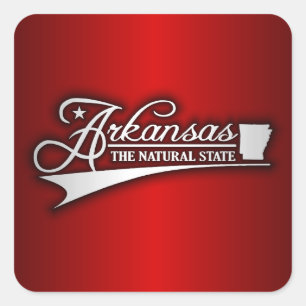 Arkansas Staat von mir Quadratischer Aufkleber