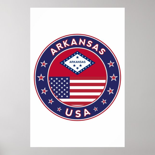 Arkansas, Staaten der USA Poster (Vorne)
