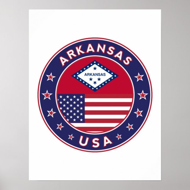 Arkansas, Staaten der USA Poster (Vorne)