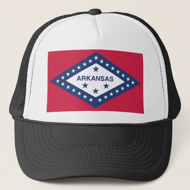 Arkansas-Staats-Flagge Truckerkappe (Vorderseite)