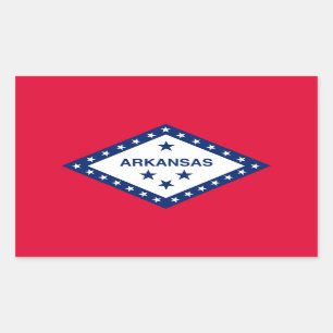 Arkansas-Staats-Flaggen-Entwurf Rechteckiger Aufkleber