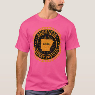 Arkansas Staats Karte Motto Flagge Slogan Abzeiche T-Shirt