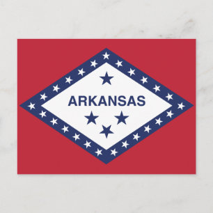 Arkansas Staatsflagge Diamant & Sterne Postkarte