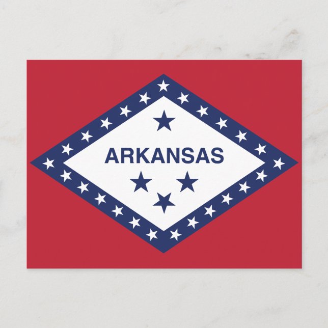 Arkansas Staatsflagge Diamond & Stars Postkarte (Vorderseite)