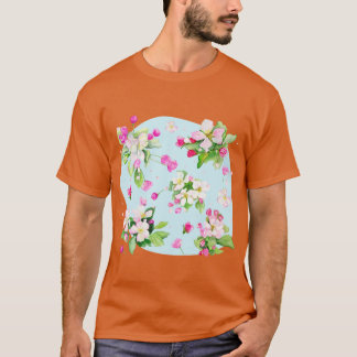 Arkansas State Apple Blossom Flower Watercolor Sti T-Shirt