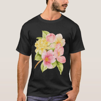 Arkansas State Apple Blossom Flower Watercolor Sti T-Shirt